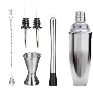 Gift Tribe 6 Piece Stainless Steel Cocktail Tool Kit Barware Set