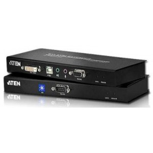 USB DVI Single Link Console Extender with Audio/Serial Support up to 60M  -  TAA Compliant / Audio Cat 5 KVM Extender/W/(US/EU/O