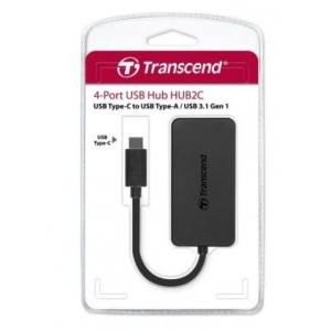 Transcend HUB2C 4-port USB 3.1 Gen 1 Type-C Hub - Black