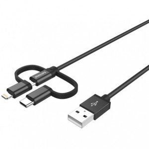 Philips Premium Braided Lightning/USB-C/Micro USB 1.2m Cable