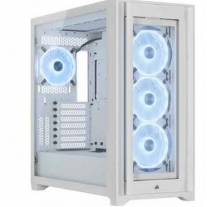 Corsair iCUE 5000X RGB QL Edition Mid Tower Gaming PC Case - True White