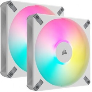 Corsair iCUE AF140 RGB ELITE 140mm PWM Dual Fan Kit - White