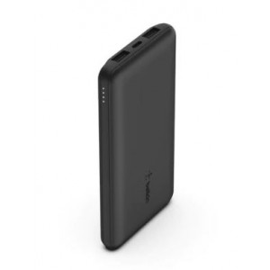 Belkin BoostCharge 10000mAh 3-Port Power Bank with USB-A to USB-C Cable - Black