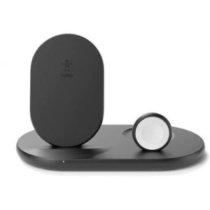 Belkin BoostCharge 3-in-1 Wireless Charger Station for Apple Devices - Black
