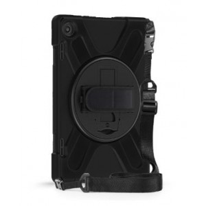 Tuff-Luv Armour Jack Rugged Case with Armstrap and Handstrap for Lenovo M10 3rd Generation TB-328 10.1" - Black