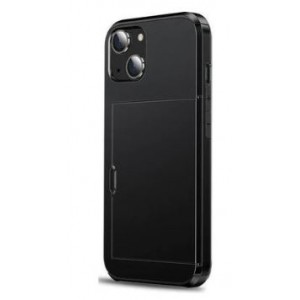 Tuff-Luv Rugged Phone Case with Card Holder for iPhone 14 - Black
