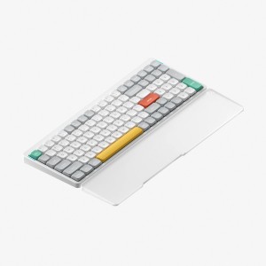 NuPhy Air96 Wireless Mechanical Keyboard - Ionic White / Daisy (Linear 48gf) Switches / Acrylic Frosted Wrist Rest