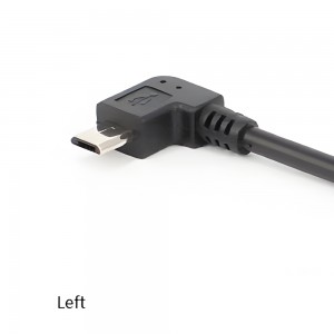 90° Degree Angle Micro USB - 5P Female to 5P Male