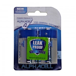ALPHACELL D Alkaline Batteries LR20 2pc - CARDED