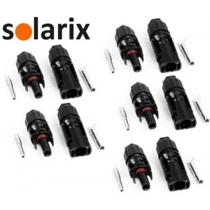Solarix MC4 Solar Connectors Male and Female Pack Of 5 Sets