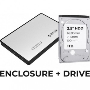 ASSEMBLED SILVER EXT 1TB HDD