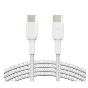 Belkin BoostCharge 1m Braided USB-C to USB-C Cable - White