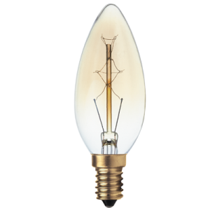 Bright Star Lighting - 40 Watt E14 Carbon Fillament Candle Bulb