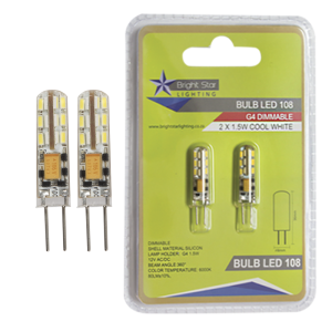 Bright Star Lighting - 1.5 Watt G4 LED Cool White Twin Pack