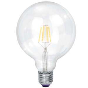 Bright Star Lighting - 9 Watt 125mm E27 Filament Bulb Non-Dimmable in 4000k