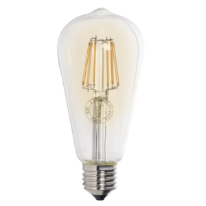 Bright Star Lighting - 6 Watt ST64 Candle Fillament Dimmable LED in Warm White