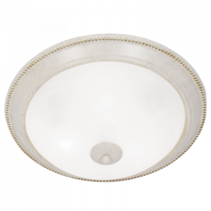 Bright Star Lighting - French White Ceiling Fitting with Alabaster Glass - L