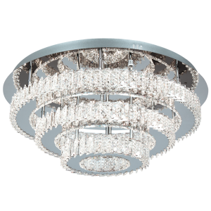 Bright Star Lighting - 56 Watt LED Stainless Steel Ceiling Fitting with K9 Crystals