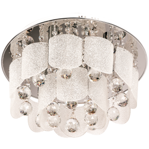 Bright Star Lighting - Polished Chrome Ceiling Fitting with Glass Sheets
