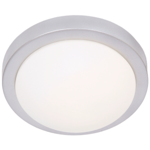 Bright Star Lighting - Silver Base Ceiling Fitting with White Glass - L