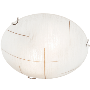 Bright Star Lighting - Frosted Brown Pattern Ceiling Fitting with Polished Chrome Clips - L