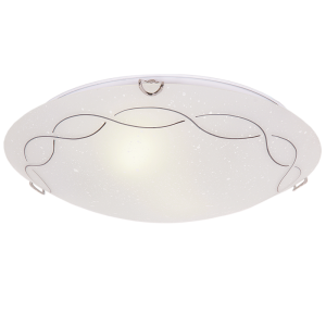 Bright Star Lighting - Ceiling Fitting with Frosted Patterned Speckled Glass - L