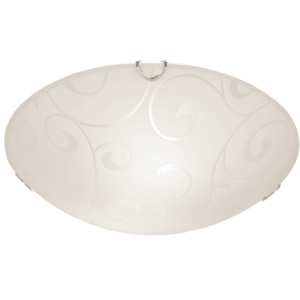 Bright Star Lighting - Ceiling Fitting with Frosted Patterned Speckled Glass - L
