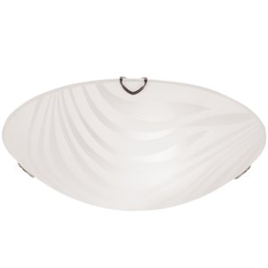 Bright Star Lighting - Ceiling Fitting with Pattern Frosted White Glass - L