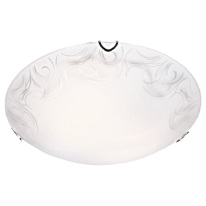 Bright Star Lighting - Frosted Patterned Ceiling Fitting with Polished Chrome Clips - L