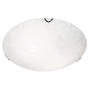 Bright Star Lighting - Frosted Twist Patterned Ceiling Fitting with Polished Chrome Clips - L