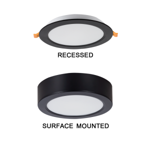 Bright Star Lighting - 9 Watt Cool White Polycarbonate 2-in-1 Design Ceiling Fitting - Matt Black