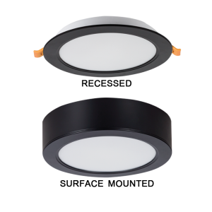 Bright Star Lighting - 18 Watt Cool White Polycarbonate 2-in-1 Design Ceiling Fitting - Matt Black