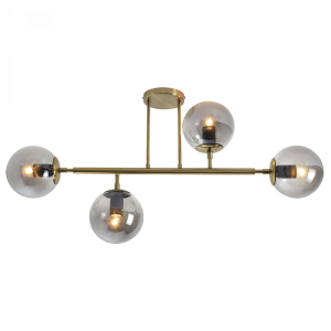 Bright Star Lighting - 4 Light Molecular Glass Ball Ceiling Fitting in Satin Gold