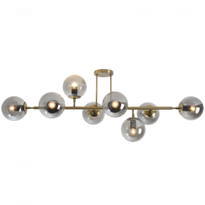 Bright Star Lighting - 8 Light Molecular Glass Ball Ceiling Fitting in Satin Gold.