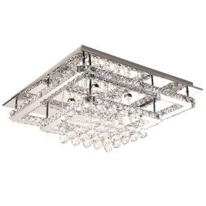 Bright Star Lighting - Polished Chrome Ceiling Fitting with Crystals