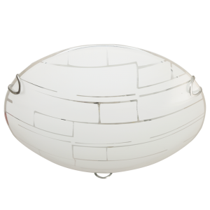 Bright Star Lighting - LED Ceiling Fitting with Line Pattern Frosted Glass - L