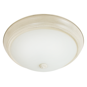 Bright Star Lighting - French White Finish Ceiling Fitting with Frosted Glass - L