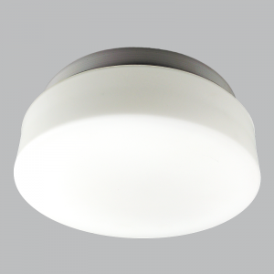 Bright Star Lighting - Round Metal Base with Round White Glass - L