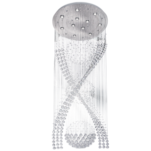 Bright Star Lighting - Cross Stainless Steel Drop Tier Crystal Pendant