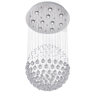 Bright Star Lighting - Stainless Steel Drop Tier Crystal Pendant