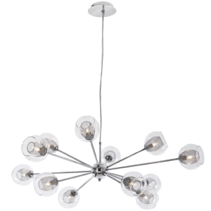 Bright Star Lighting - Polished Chrome Pendant with Clear Glass