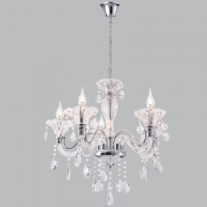 Bright Star Lighting - Polished Chrome Chandelier with Crystals