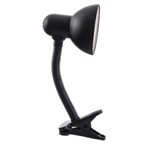 Bright Star Lighting - Clip On Desk Lamp with Flexible Gooseneck Arm - Black