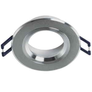 Bright Star Lighting - Round Straight Downlighter With Bevelled Edge - Silver