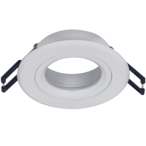 Bright Star Lighting - Round Straight Downlighter With Bevelled Edge - White