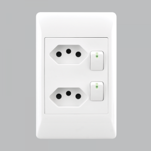 Bright Star Lighting - 2 New RSA Sockets with 2 Switches For 2 X 4 Box in White