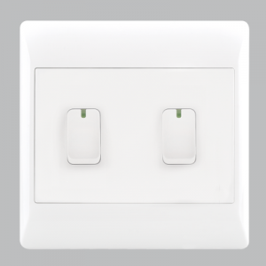 Bright Star Lighting - 2 Lever 1 Way Light Switch for 4 X 4 Electrical Box In White