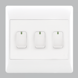 Bright Star Lighting - 3 Lever 1 Way Light Switch for 4 X 4 Electrical Box In White