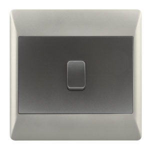Bright Star Lighting - 1 Lever 1 Way Light Switch for 4 X 4 Electrical Box In Silver