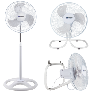 Bright Star Lighting 3-In-One Fan - 50W / 16 Inch / Metal Blades / Aluminium Coil Motor